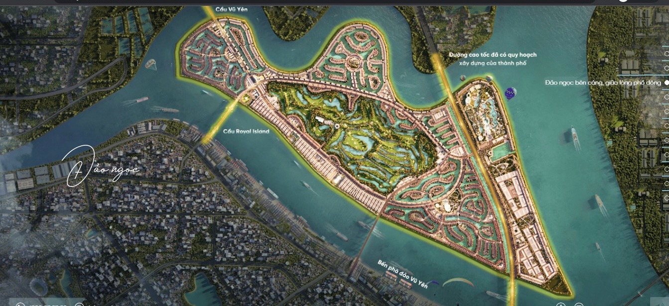 Phối cảnh Vinhomes Vũ Yên - Royal Island